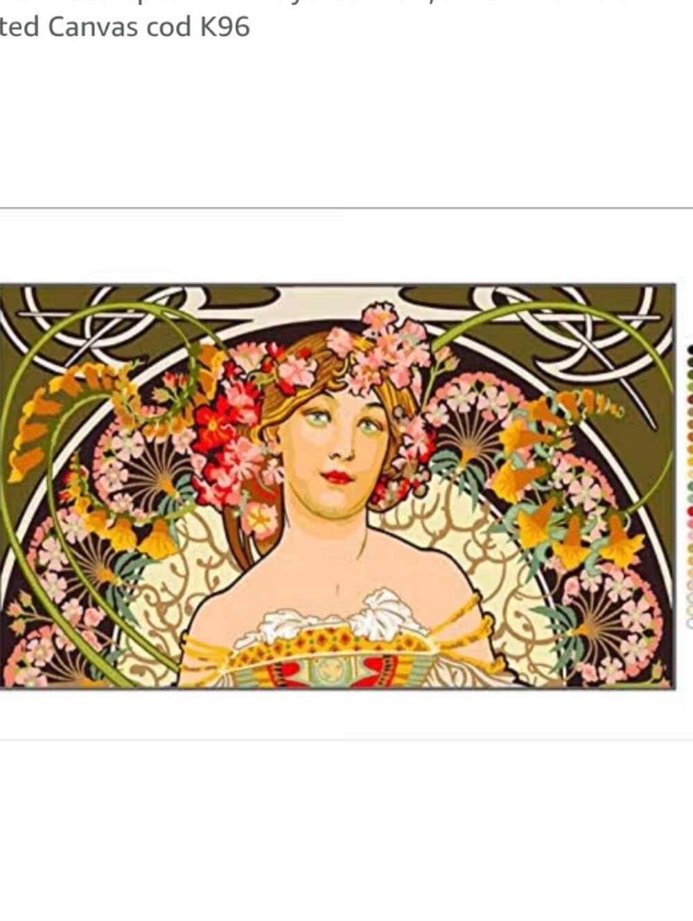 Art Nouveau Italian Krainer Needlepoint Kit 45 x 80 cm